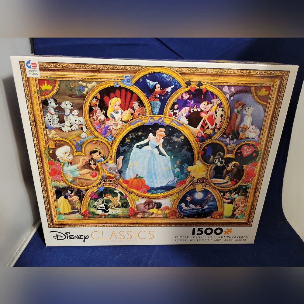 Ceaco Disney Classic Puzzle Movies Cinderella Collage Jigsaw 1500 Pc New Sealed